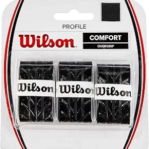 Wilson Profile Tennis Racquet Over Grip - Black | Extra Tacky Surface