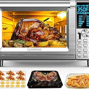 NuWave Bravo XL 12-in-1 Air Fryer Toaster Oven - 30QT Smart Convection