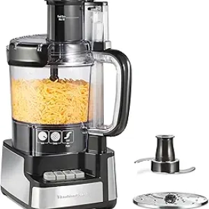 Hamilton Beach 12 Cup Food Processor - Stack & Snap Technology, 450W Motor, BPA Free