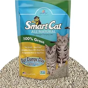 SmartCat All Natural Clumping Cat Litter 10lb - Grass-Based, 99% Dust Free
