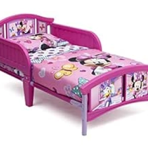 Delta Children Plastic Toddler Bed Disney Minnie Mouse | Safe & Sturdy