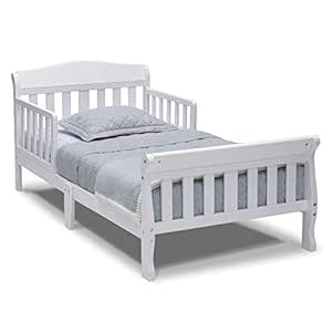 Delta Children Canton White Toddler Bed - Safe, Sturdy Wood Construction