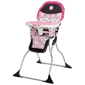 Disney Baby Minnie Mouse Foldable Highchair - Portable Feeding Chair with 3-Position Tray