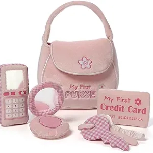 Baby GUND My First Purse 5-Piece Plush Playset - Sensory Toys for Newborns