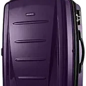Samsonite Winfield 2 24-Inch Purple Hardside Spinner Luggage | Expandable Checked Bag