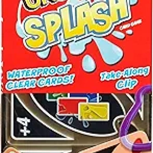 UNO Splash Waterproof Card Game with Travel Clip | Mattel Games
