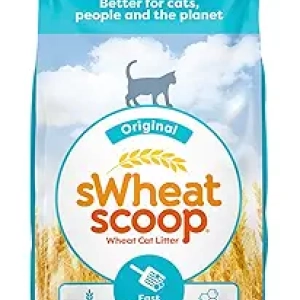 sWheat Scoop Natural Wheat Cat Litter 25 lb - Fast Clumping & Odor Control