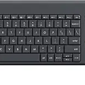 Logitech K400 Plus Wireless TV Keyboard - Touch Control, 33ft Range & 18-Month Battery