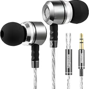Sephia SP3060 Wired Earbuds - HD Bass Headphones with Noise Isolation