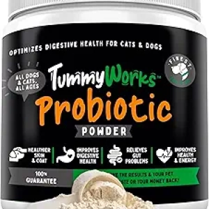 TummyWorks Probiotic Powder for Dogs & Cats - 160 Scoops | Digestive Health & Immune Support
