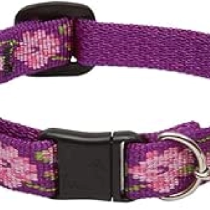 LupinePet Rose Garden Cat Safety Collar with Bell - Breakaway Buckle, 8-12"