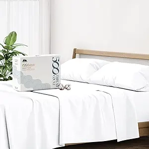 Mayfair Linen 500 Thread Count Queen Cotton Sheets - Soft, Cooling, Hotel Quality 16" Deep Pocket