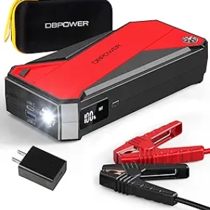 DBPOWER Peak 3000A Car Jump Starter - 18000mAh Battery Booster with LCD & Compass