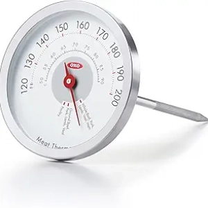 OXO Good Grips Chef's Precision Analog Leave-In Meat Thermometer | USDA Safe Cooking