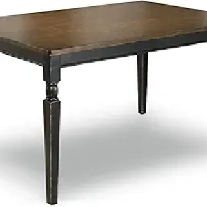 Signature Design by Ashley Owingsville Rustic Farmhouse Dining Table - Two-Tone Black & Brown