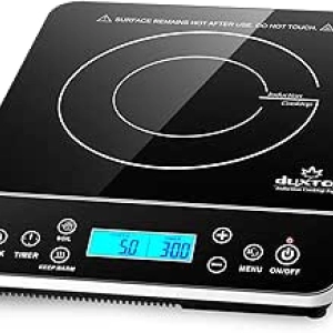 Duxtop 1800W Portable Induction Cooktop Burner | LCD Touch Control | Energy Efficient