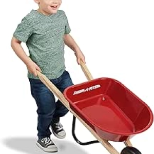 Radio Flyer Kids Red Wheelbarrow - Outdoor Garden Cart for Toddlers Ages 3+