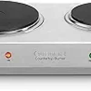 Cuisinart CB-60P1 Double Burner Cooktop | 1800W Portable Electric Stainless Steel