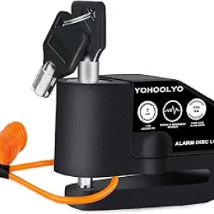110dB Motorcycle Disc Lock Alarm - Waterproof Anti-Theft with 7mm Pin & Cable