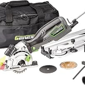 Genesis GPCS535CK 5.8 Amp Plunge Circular Saw Kit with Laser Guide & Miter Base