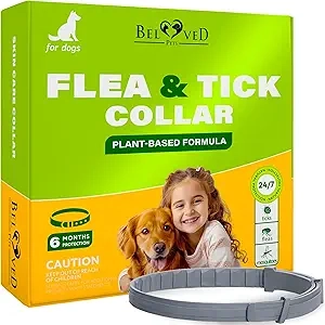 Natural Flea & Tick Collar for Dogs - 6 Month Protection | Essential Oil Repellent