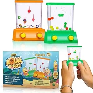 YoYa Toys Aqua Rings Handheld Water Game - Set of 2 Retro 80s 90s Mini Games