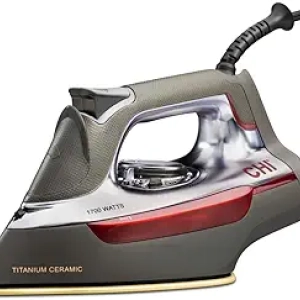 CHI 1700W Steam Iron with 300+ Holes | Titanium Ceramic Soleplate | Auto Shutoff
