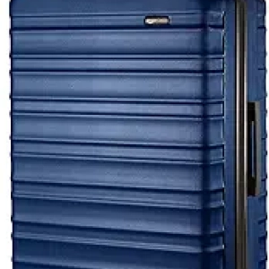 Amazon Basics 26" Navy Blue Hardside Checked Luggage - Expandable Suitcase with Wheels