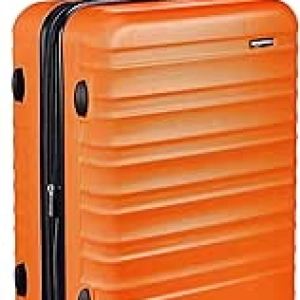 Amazon Basics 26" Orange Hardside Expandable Checked Luggage with Wheels