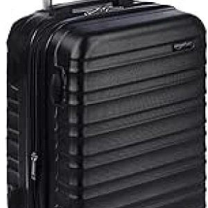 Amazon Basics 21" Black Hardside Carry-On Luggage with Expandable Space