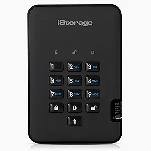 iStorage diskAshur2 1TB Encrypted Portable Hard Drive | Hardware Secure HDD