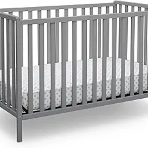 Delta Children Heartland 4-in-1 Convertible Crib - Grey, Greenguard Gold Certified