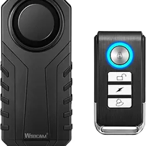 Wsdcam 113dB Wireless Motorcycle Alarm with Remote & Vibration Sensor