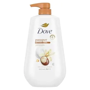 Dove Shea Butter & Vanilla Body Wash with Pump - 24Hr Moisturizing, Sulfate-Free, 30.6 oz