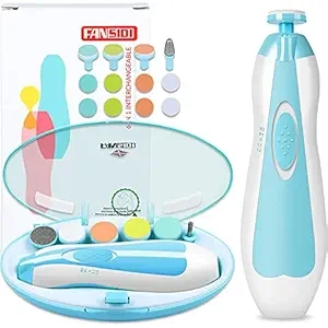 Electric Baby Nail Trimmer with LED Light - Safe Nail File Kit for Newborns to Toddlers