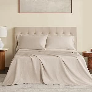 100% French Linen Sheets Queen Size - DAPU Pure Normandy Linen Bedding Set