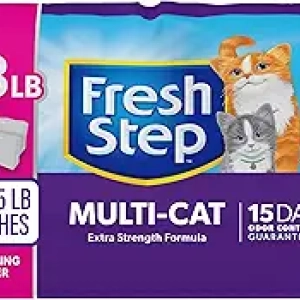 Fresh Step Multi-Cat Clumping Litter 38 lbs - Extra Strength Odor Control