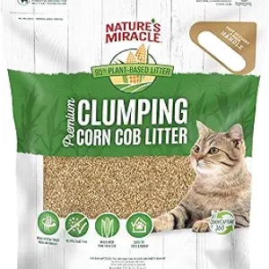 Nature's Miracle Premium Clumping Corn Cob Litter 10 lb - Fast Clumping, Dust-Free