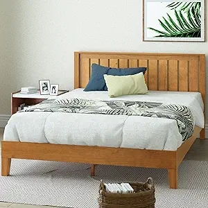 Zinus Alexis Deluxe Wood Platform Bed Frame Full Size with Headboard