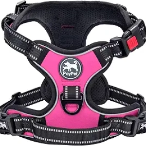 PoyPet No Pull Dog Harness - Front Lead Reflective Vest with Control Handle