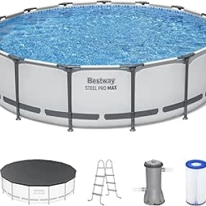 Bestway Steel Pro MAX 15' x 42" Above Ground Pool with Filter Pump & Cover