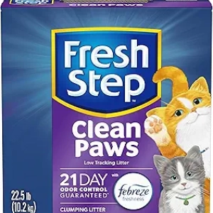 Fresh Step Clean Paws Multi-Cat Clumping Litter with Febreze - 22.5 lb
