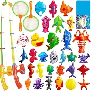 Magnetic Fishing Game Set for Kids - Educational Bath Toy for Ages 3-8