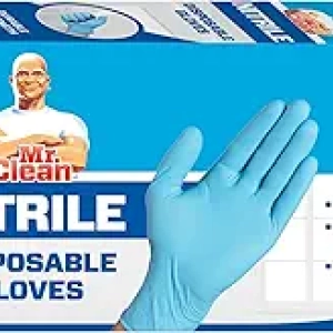 Mr Clean Nitrile Disposable Gloves 80-Count - Latex-Free, Powder-Free, Blue