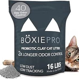 Boxie Probiotic Cat Litter - 40 Day Odor Control, Dust-Free, 16 lb