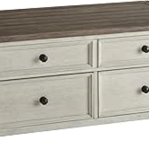 Bolanburg Lift-Top Coffee Table - Farmhouse Storage Cocktail Table for Living Room