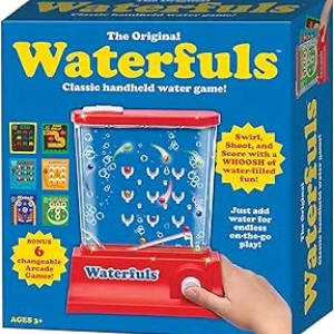 Playmonster Waterfuls Classic Handheld Water Game – Retro Arcade Fidget Toys for Kids