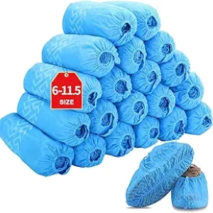Disposable Shoe Covers 200 Pack - Non-Slip, Durable Protection for Home & Floors