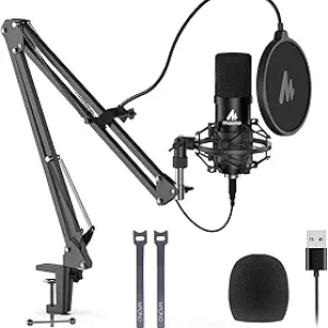 Professional USB Condenser Microphone 192KHz/24Bit - MAONO AU-A04 Podcast Mic Kit