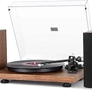 1 BY ONE Bluetooth Turntable HiFi System - 36W Speakers & Vinyl Record Player